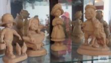 Wood carved figurines