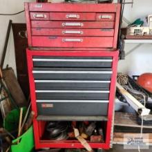 Craftsman roll about toolbox with tools, hardware and etc