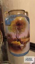 Nippon swan vase