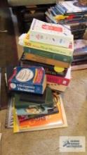 Lot of dictionaries and educational books