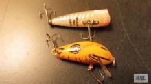 Heddon tiny chugger fishing lure and rebel floater fishing lure