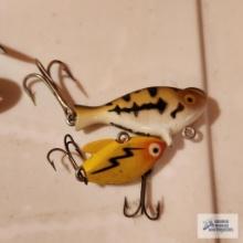 Vintage Heddon top Sonic fishing lure and Heddon Sonic fishing lure