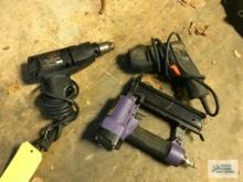 ELECTRIC DRILL AND AIR BRAD NAILER