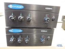 Two Crown 135MA mixer/amplifiers. No power cords.
