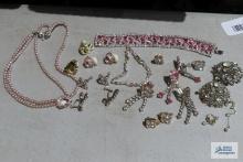 Lot of assorted costume jewelry