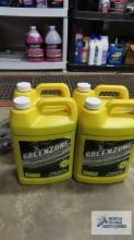 Four full containers of antifreeze