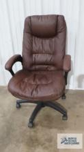 Faux leather roll about executive office chair