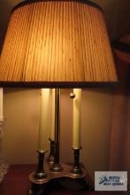 Table lamp with brass base