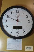 battery powered wall clock made by Sharp