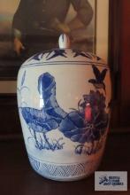 Oriental vase with lid made in China