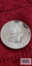 1982 The American Prospector Engelhard 1 troy ounce 999 fine silver coin