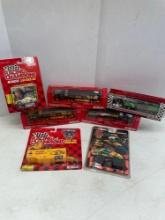 Racing Campions Semi Trucks w/ Trailers and Nascar Cars in Packs