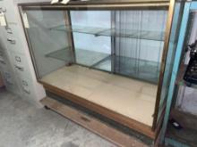 Antique Glass Display Case w/ Cart