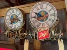 Decorative Schlitz Clocks