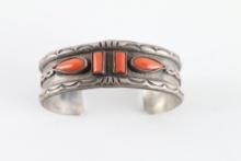 Navajo Coral Cuff