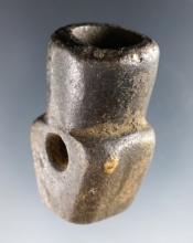1 3/4" Stone Mic Mac Pipe recovered in the Great Lakes region.
