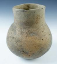 Sale highlight! Rare 5 5/8" Mississippian Walls Engraved Jar from Pemiscot Co.,  Missouri.