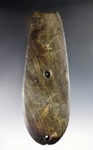 6 1/2" Sandal Sole Gorget found in Huron Co., Ohio. Ex. George Armann.