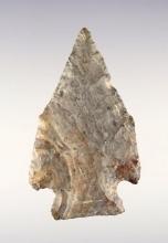 1 15/16" Pentagonal made from maroon & pink Flint Ridge Nethers Flint. Licking Co., Ohio.