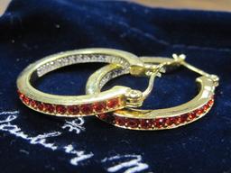 Danbury Mint Bracelet with "R" and Earring Set