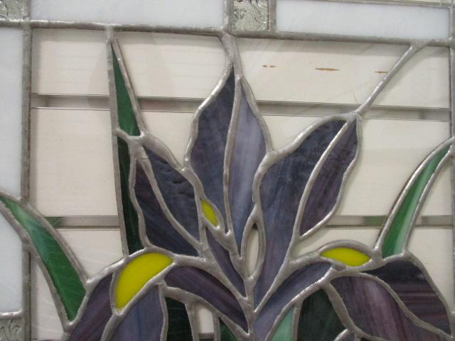 Stained Glass Iris Panel