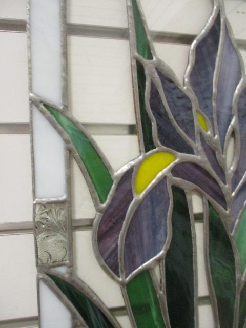 Stained Glass Iris Panel