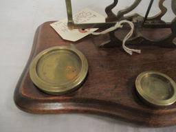 Postal Scales for Letters on Wood Base