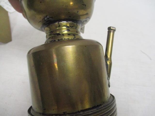 Brilliant Search Mfg. Co. Coal Miner's Helmet Light & Brass Reflector