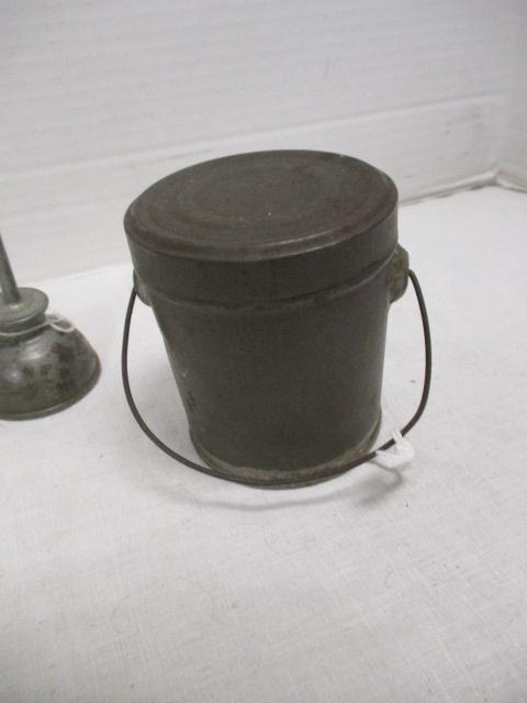 Cotton Seed Oil Tincan, Oil Can, Mini Oil Can, Brass Bucket,