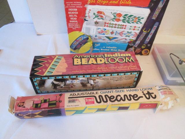 "Indian" Bead Crafting Looms, Adjustable Weaver and Beads
