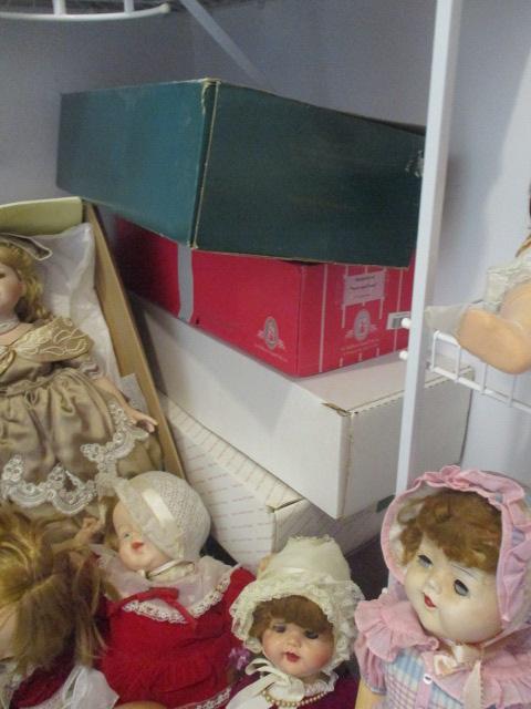 INCREDIBLE Collection of Limited Edition Porcelain Dolls, Doll Accessories, Parts, Stands, etc.