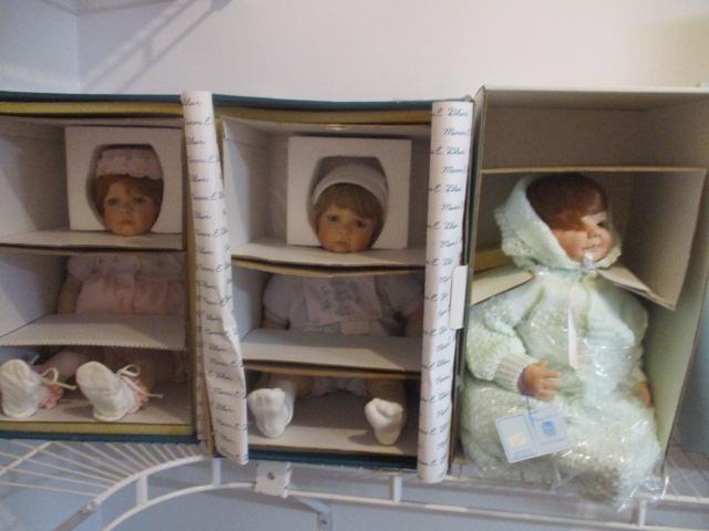 INCREDIBLE Collection of Limited Edition Porcelain Dolls, Doll Accessories, Parts, Stands, etc.