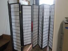 Two 4 Panel Folding Screens
