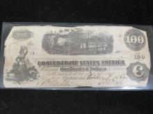 1862 $100 Confederate Note from Richmond, VA