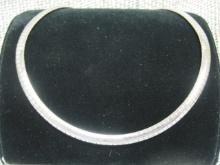 18" Sterling Silver Omega Necklace