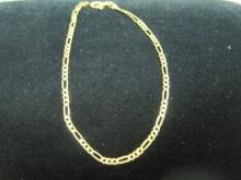 14k Gold 7" Figaro Bracelet