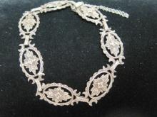 7" Sterling Silver and Marcasite Bracelet