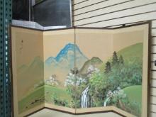 4 Panel Folding Screen Oriental Painting