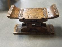 Hand Carved Wood Stool