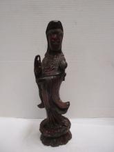 Japanese Wood Carved Buddhist Statue
