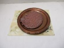 Copper Plate, Clay Trivet, Japanese Ink Print