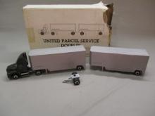 United Parcel Service Mack Truck w/2 Trailers Diecast By Hermann Marketing