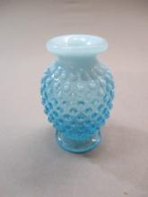Fenton Hobnail Blue Opalescent Bud Vase