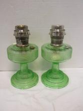Green Colonial Oil Lamps (PR)