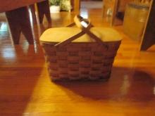 Vintage Split Oak Picnic Basket