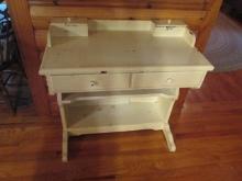 Antique Painted White Writing Desk