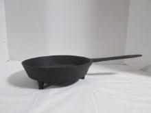 Vintage Long Handle Footed Cast Iron Skillet