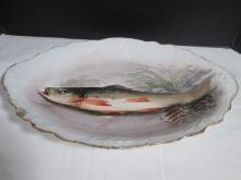 Vintage Coronet Limoges France Handpainted Fish Platter