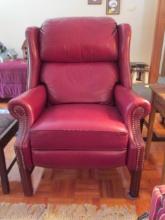 Bessette in Motion Leather Wing Back Recliner
