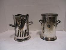 Two Silverplated Wine/Champagne Bottle Coolers